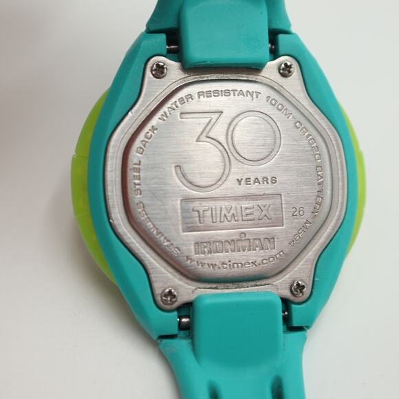 Timex Ironman 30 Years Womens Digital Watch Blue Green NO INDIGLO w New Battery - Picture 16 of 16